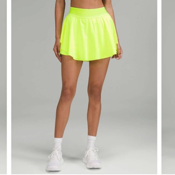 Lululemon Court Rival High-Rise Skirt Highlight Yellow Size 8 - Picture 5 of 9